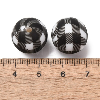 Food Grade Eco-Friendly Printed Silicone Beads SIL-A013-01A-18-1