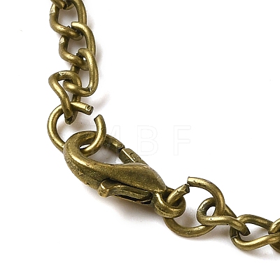 Alloy Glass Pendant Pocket Necklace WACH-S002-06AB-1