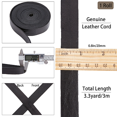 Gorgecraft Flat Cowhide Leather Cord WL-GF0001-08A-01-1