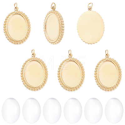 DIY Oval Pendant Making Kit DIY-BBC0003-12-1