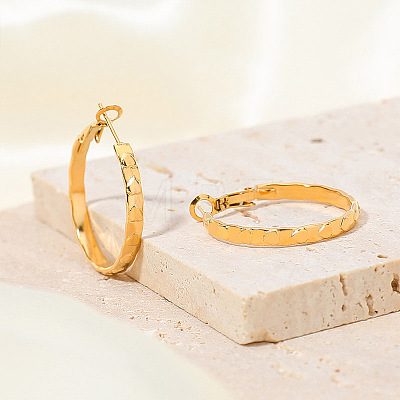 Stylish 304 Stainless Steel Heart Hoop Earrings JK4494-1-1