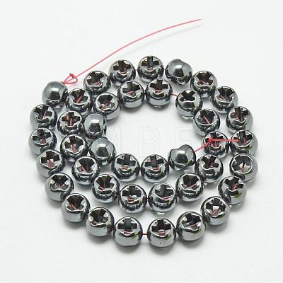 Non-magnetic Synthetic Hematite Beads Strands X-G-Q943-13-1