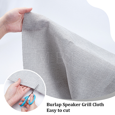 Burlap Speaker Grill Cloth AJEW-WH0459-94B-1