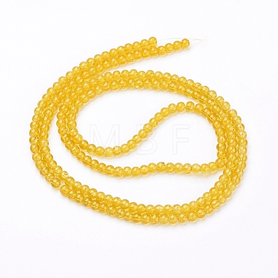 Crackle Glass Beads Strands X-CCG-Q001-4mm-10-1