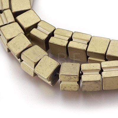 Electroplated Non-magnetic Synthetic Hematite Beads Strands G-P392-W09-1