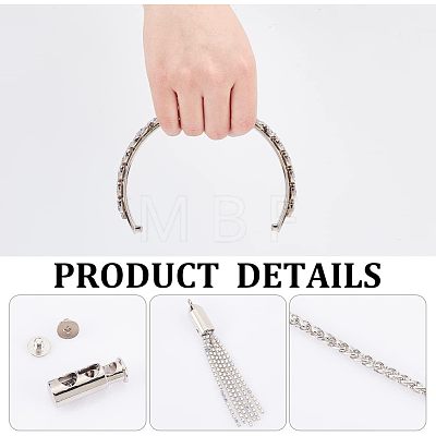 DIY Iron Tote Drawstring & Bag Handle Kits FIND-WH0036-55P-1