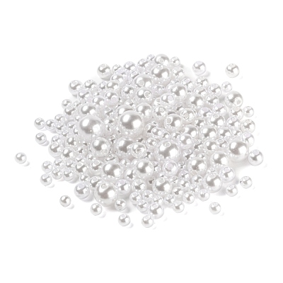 1150Pcs 5 Style ABS Plastic Imitation Pearl Beads KY-LS0001-20-1