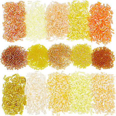   1500Pcs 5 Colors 12/0 Round Glass Seed Beads SEED-PH0001-73B-1
