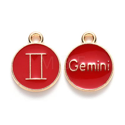 Alloy Enamel Pendants X-ENAM-S124-01B-07I-1