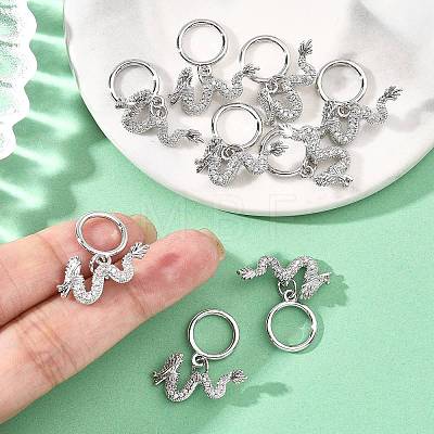 SHEGRACE Dragon Brass Micro Pave Clear Cubic Zirconia Toggle Clasps XGRQ58413-788P-1