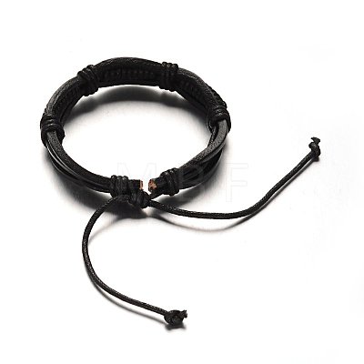 Adjustable Leather Cord Bracelets X-BJEW-M169-12A-1