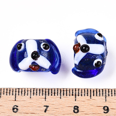 Handmade Gold Sand Lampwork Beads LAMP-L079-03E-1