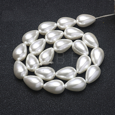 Electroplate Shell Pearl Beads Strands BSHE-G010-16x25mm-01-1