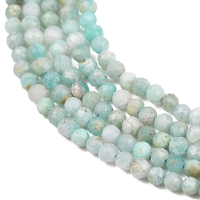 Natural Amazonite Bead Strands G-P279-42-3mm-1