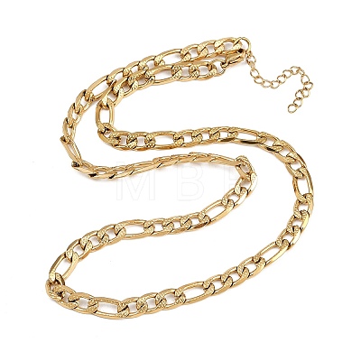 6MM 304 Stainless Steel Figaro Chain Necklaces for Women NJEW-G177-02G-1