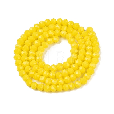 Opaque Solid Color Imitation Jade Glass Beads Strands EGLA-A044-P4mm-D04-1