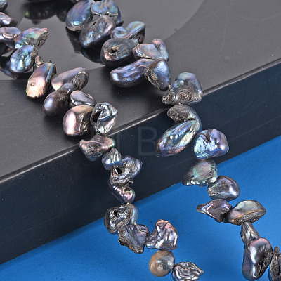 Natural Keshi Pearl Beads Strands PEAR-S021-016A-1