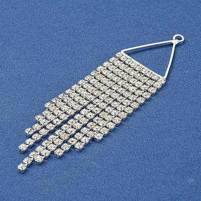 Brass Rhinestone Pendants KK-I715-01S-02-1