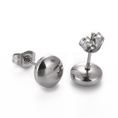 Flat Round 304 Stainless Steel Jewelry Sets SJEW-H302-10-1