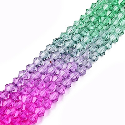 Baking Painted Glass Bead Strands DGLA-A039-T4mm-A010-1