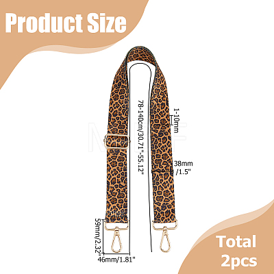 Adjustable Leopard Print Polyester Bag Strap FIND-WH0817-039-1