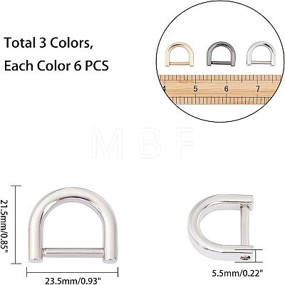 Alloy D-Ring Anchor Shackle Clasps PALLOY-CA0001-11-1