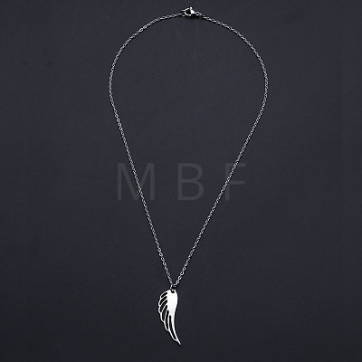 Non-Tarnish 201 Stainless Steel Pendant Necklaces NJEW-S105-JN568-45-1-1