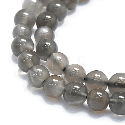 Natural Grey Moonstone Beads Strands G-A245-A05-01-1