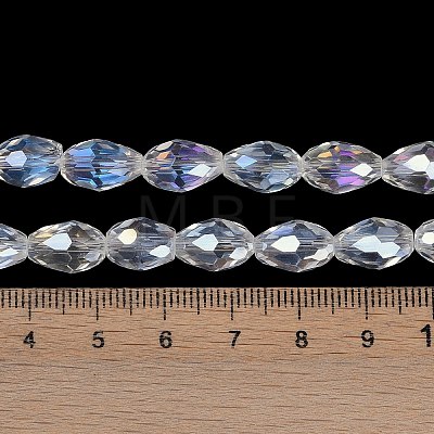 Transparent Electroplate Glass Beads Strands EGLA-N013-T4mm-B01-1