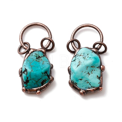 Synthetic Turquoise Pendants G-M383-16R-1