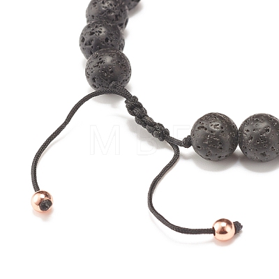 Adjustable Skull Braided Bead Bracelets BJEW-JB07497-02-1