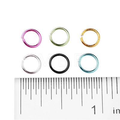6 Colors Aluminum Wire Open Jump Rings ALUM-X0001-01B-1