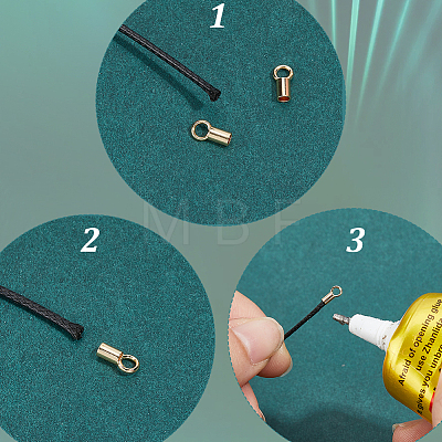 Brass Cord Ends KK-WH0108-58-1