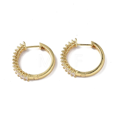 Cubic Zirconia Hoop Earrings EJEW-P214-22G-02-1