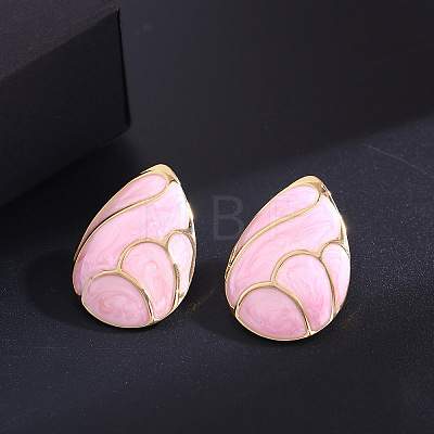 201 Stainless Steel Enamel Stud Earrings FS-WGE915E-02-1
