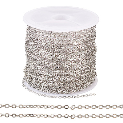 Brass Coated Iron Flat Cable Chains CH-TAC0007-01P-1