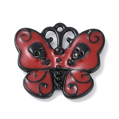 Halloween Rack Plating Alloy Enamel Pendants PALLOY-F018-27EB-02-1