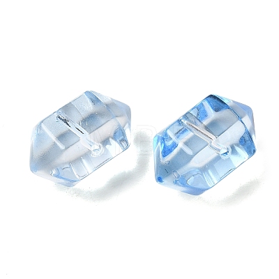 Dyed & Heated Transparent Glass Beads GLAA-F132-01G-1