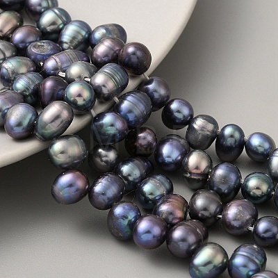 Dyed Natural Cultured Freshwater Pearl Beads Strands PEAR-A006-29A-1