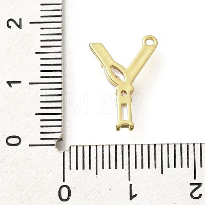 Brass Micro Pave Cubic Zirconia Pendants KK-M310-01G-25-1