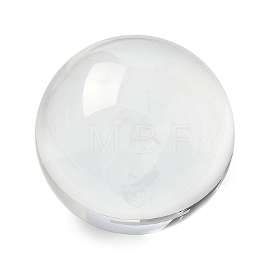 Inner Carving Glass Crystal Ball Diaplay Decoration PW-WGE79FB-03-1