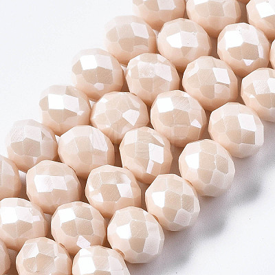 Electroplate Glass Beads Strands EGLA-A034-P1mm-A17-1