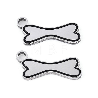 304 Stainless Steel with Enamel Pendants STAS-T073-25P-1