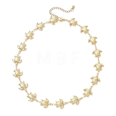 Ocean 304 Stainless Steel Turtle Link Chain Necklaces for Women NJEW-JN05928-1