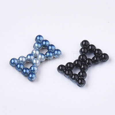 Rainbow ABS Plastic Imitation Pearl Links OACR-T015-03-11-1