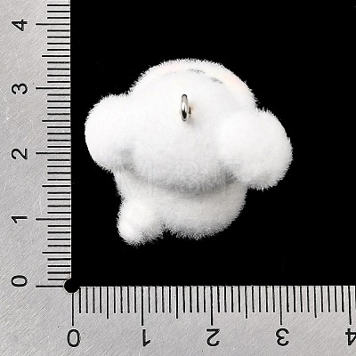 Flocking Opaque Resin Pendants RESI-G128-01Q-1