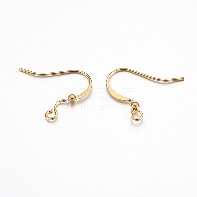 Brass Ear French Earring Hooks X-KK-K225-11-G-1