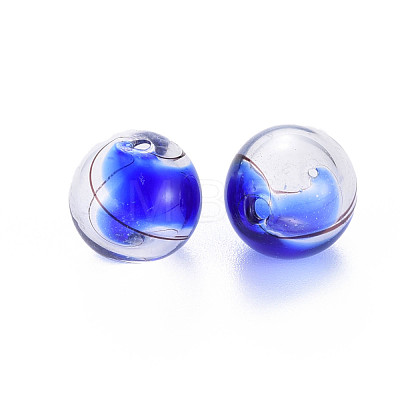 Transparent Handmade Blown Glass Globe Beads GLAA-T012-33A-01-1