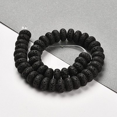 Natural Lava Rock Dyed Beads Strands G-L586-B02-02-1