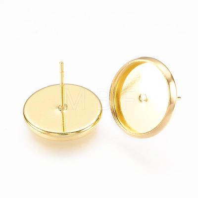 Brass Ear Studs Settings IFIN-Q005-G-1